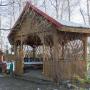 Летняя беседка с печью