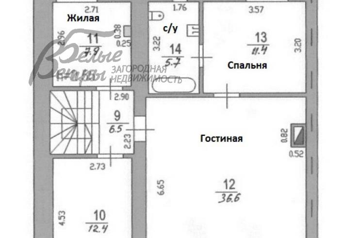 Таунхаус Журналист д/п Шаганино id 199-804 планировка1