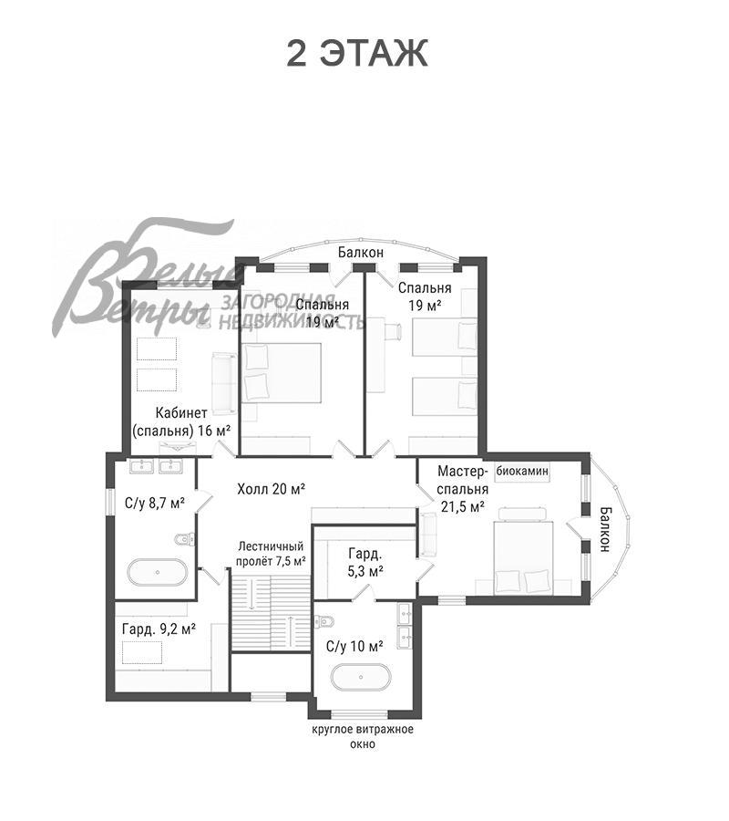 Дом ВИК к/п Кузнецово id 208-956 планировка1