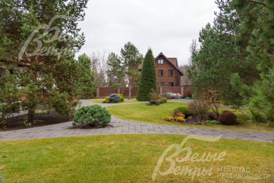 На участке высажено около 80 взрослых деревьев и кустарников, в том числе высокие сосны и ели