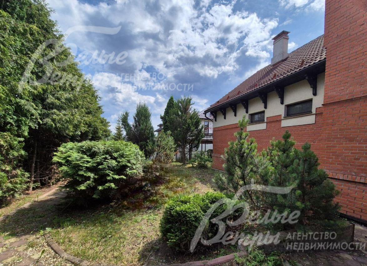 На участке множество лесных и декоративных деревьев и кустарников.