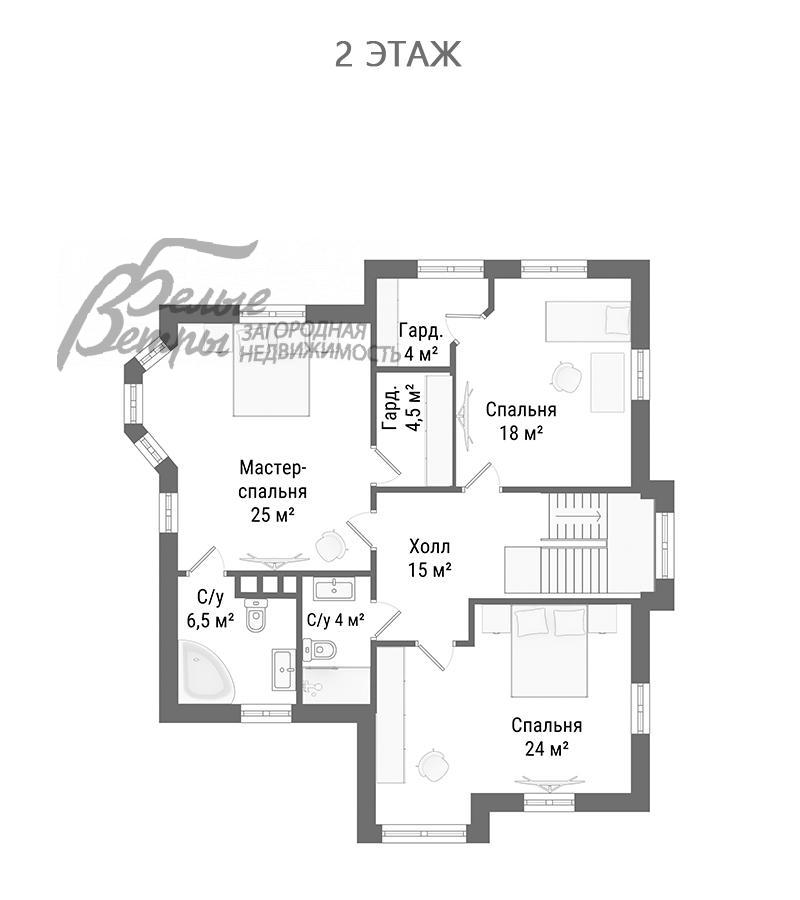 Дом Гайд Парк к/п Софьино id 330-942 планировка1