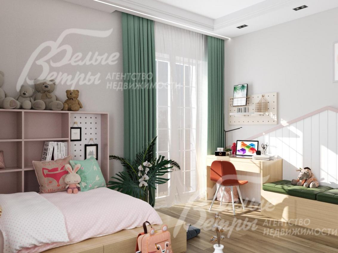 Визуализация. Спальня 16.8 кв.м