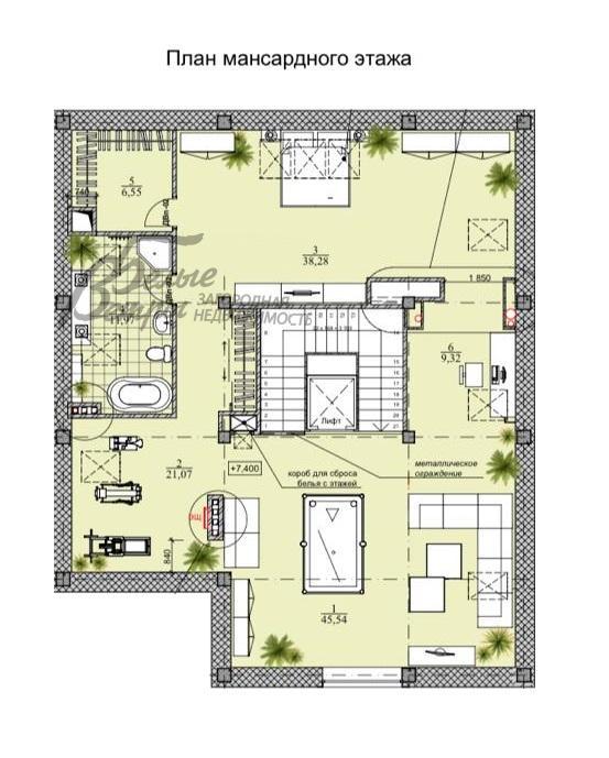 Дом Калужские Усадьбы КП Городище id 723-302 планировка2