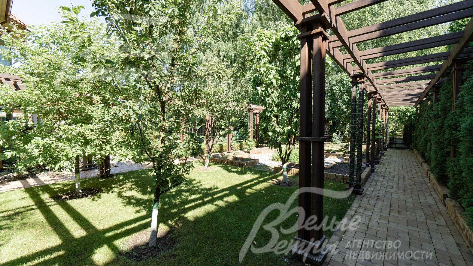 Пергола вокруг фруктового сада