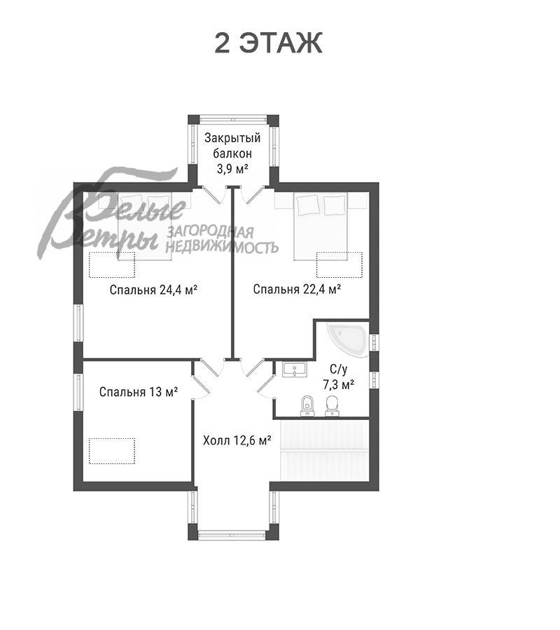 Дом Согласие-1 к/п Фоминское id 316-961 планировка1