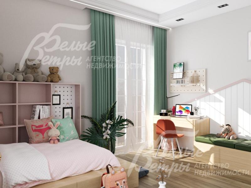 Визуализация. Спальня 16.8 кв.м