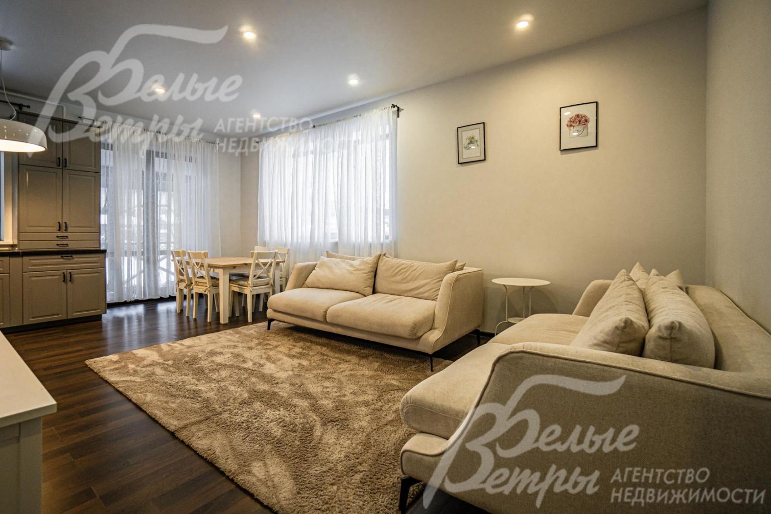 Зона кухни-гостиной 38.3 кв.м