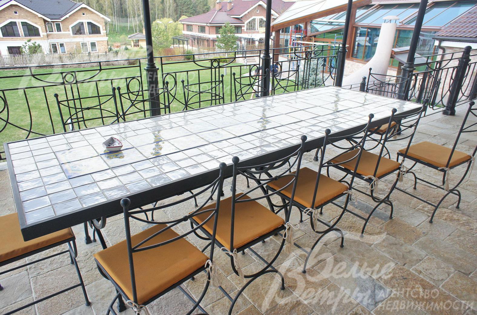 Крытая терраса с видом на участок