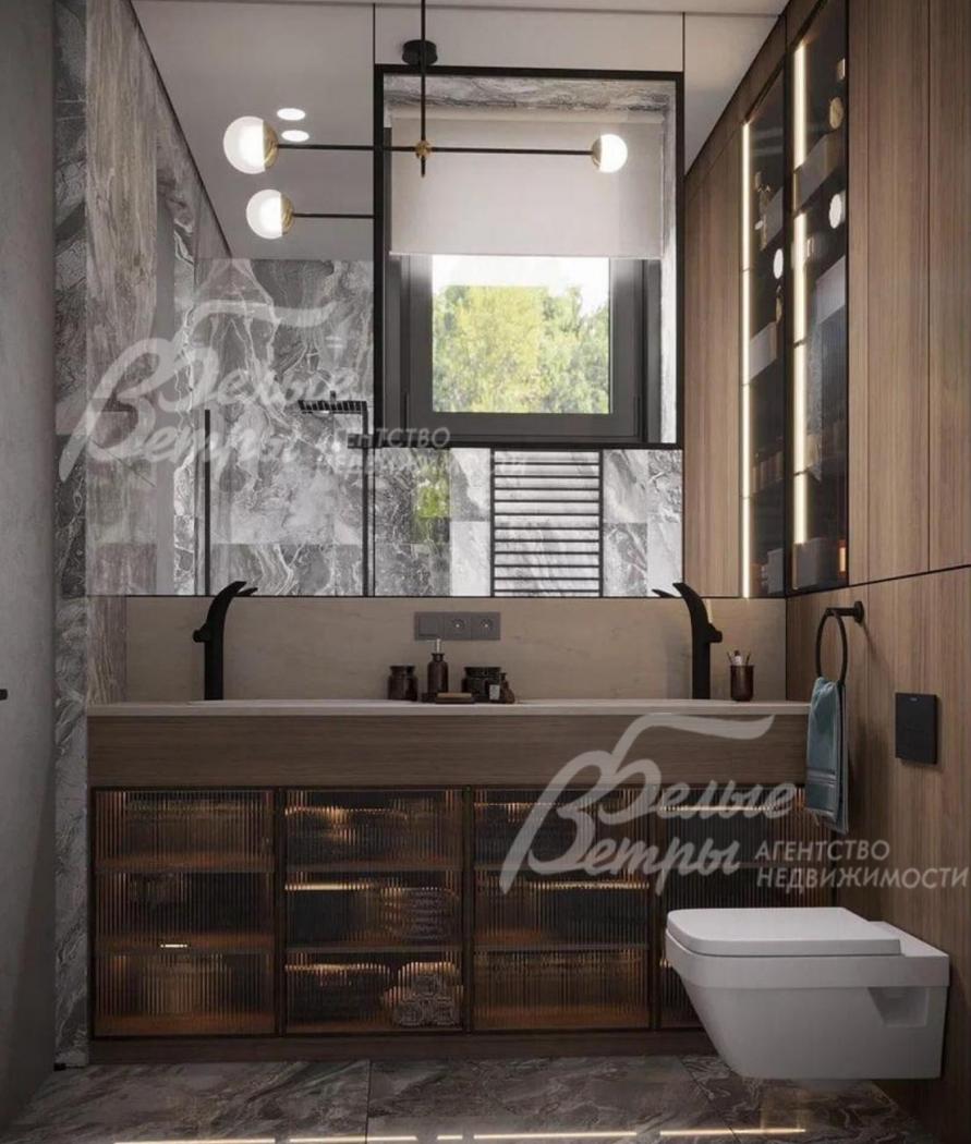 Санузел - визуализация дизайна интерьера. 