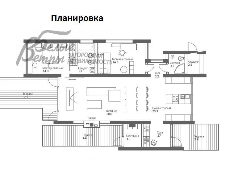 Дом Западная долина к/п Большое Свинорье id 421-711 планировка0