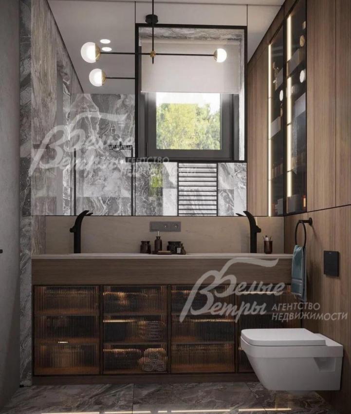 Санузел - визуализация дизайна интерьера. 