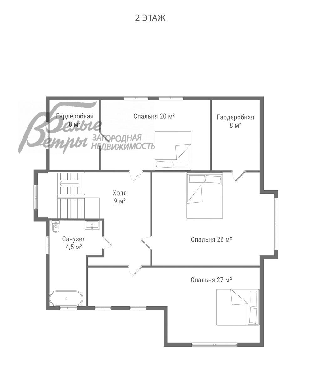 Дом Брехово  id 418-406 планировка1