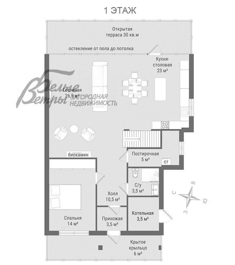 Дом Цветочный к/п  id 368-445 планировка0