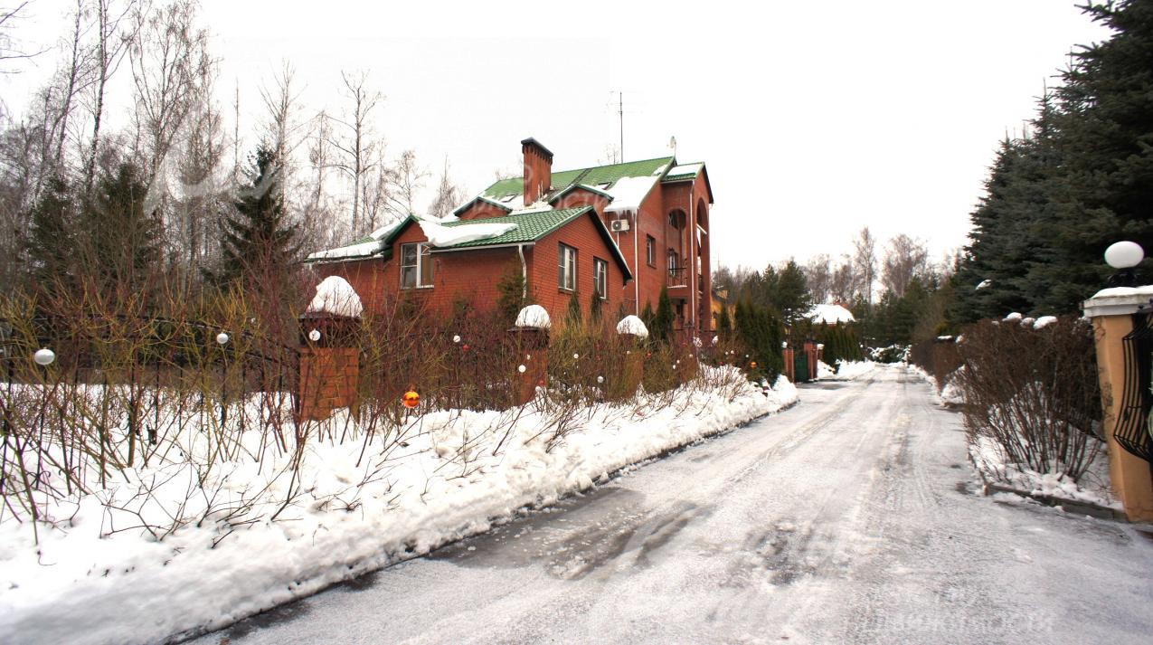 По обеим сторонам улицы поселка живая изгородь