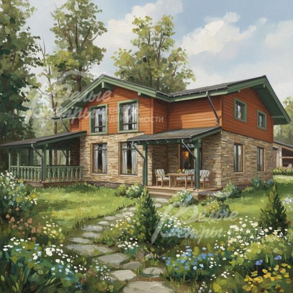 Визуализация Дом 252 кв.м на участке 9.23 сотки в поселке Бородино Вилладж