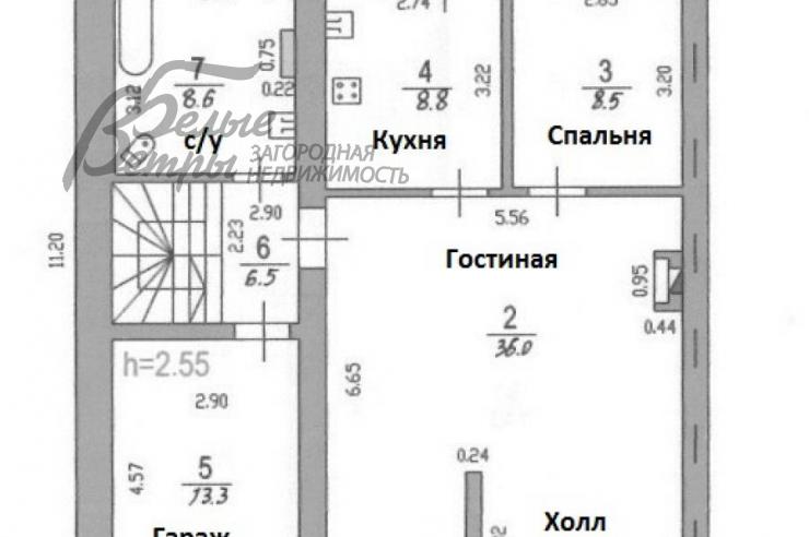 Таунхаус Журналист д/п Шаганино id 199-804 планировка0