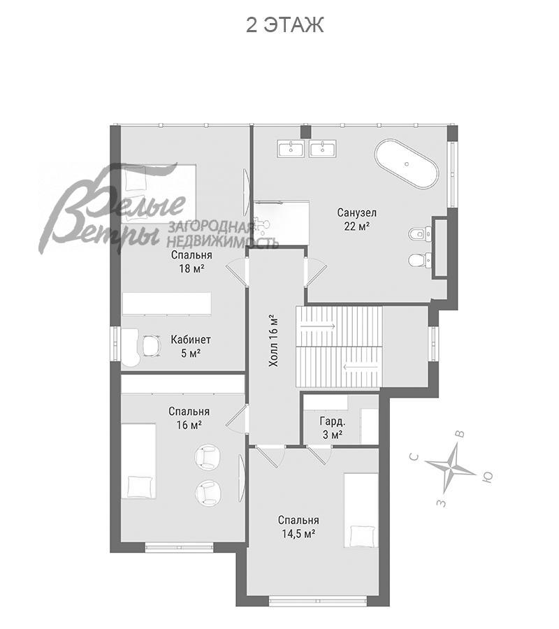 Дом Цветочный к/п  id 368-445 планировка1