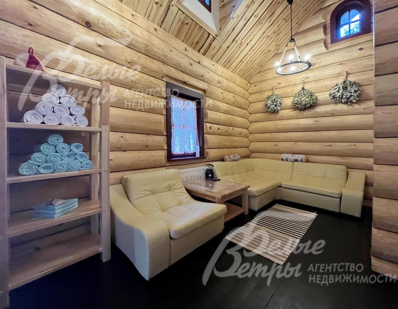 Отделка и мебель в бане соответствует стандартам главного дома