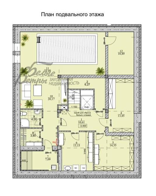 Дом Калужские Усадьбы КП Городище id 723-302 планировка3